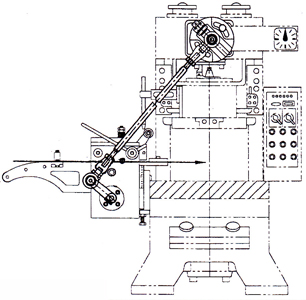 滾輪送料機(jī)安裝示意圖